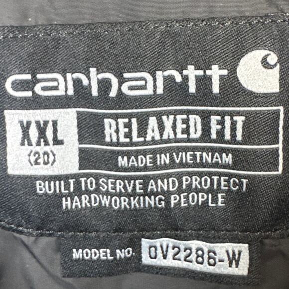 Carhartt Women's Rain Defender Puffer Vest Black Size XXL (20) NWT Relaxed Fit - Picture 6 of 10